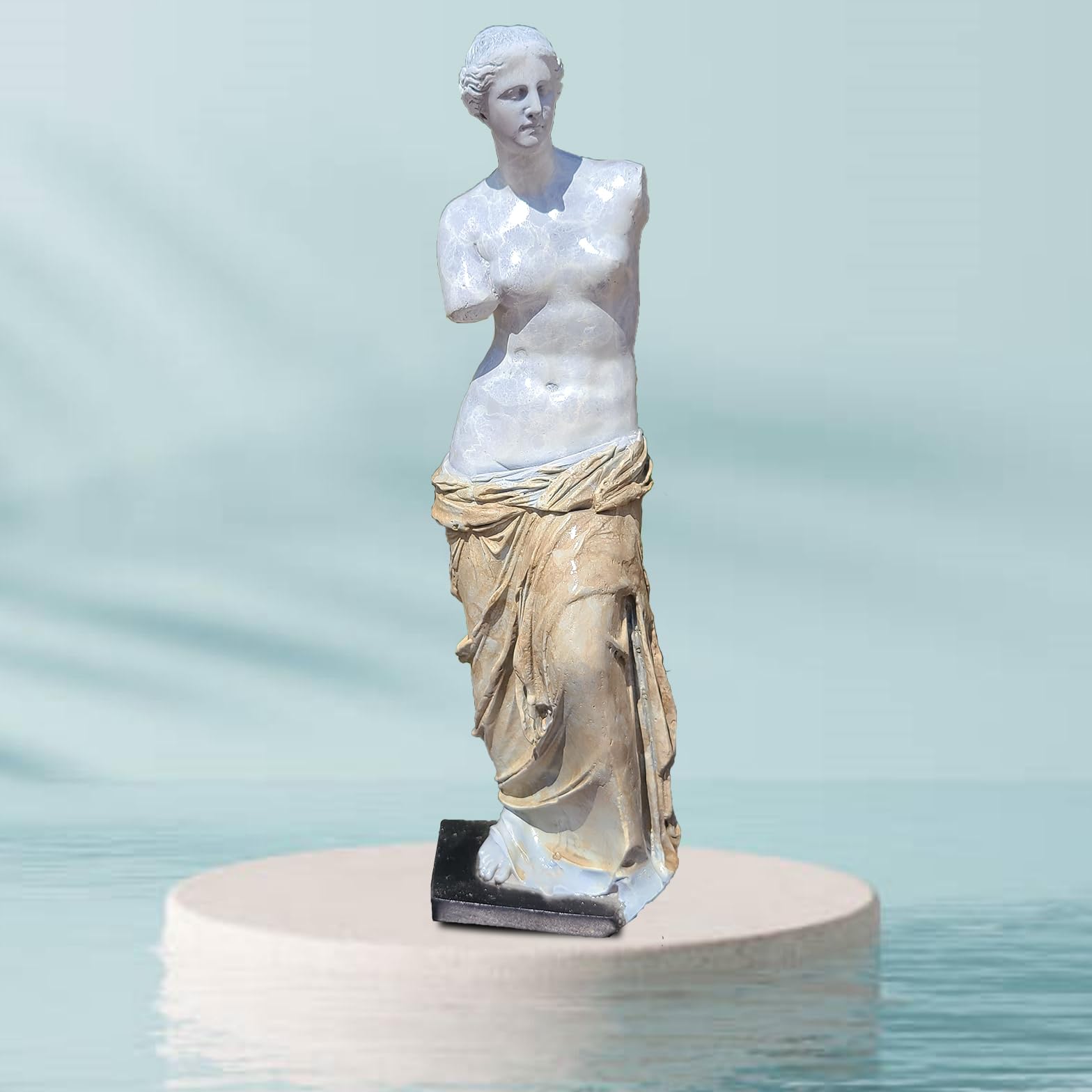 11.4" Bronze Venus de Milo Sculpture,Greek Goddess Aphrodite Figurines Bronze Statue and Sculpture for Home Office Decor and Precious Gift (Bronze)