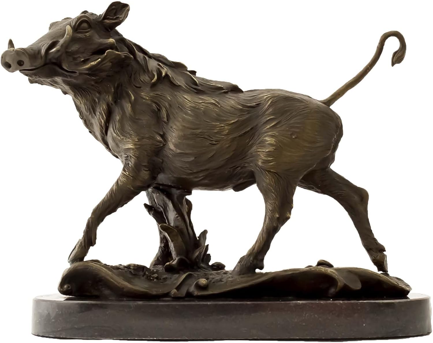 Wild Boar Pig Bronze Sculpture Statue, Chinese Classic Bronze Wildpig Figurine Figure Hot Cast Home Décor Collectible Artwork