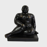 Solid Hot-Cast Bronze Fat Woman Sculptures - Large Voluptuous Lady Figurines for Gallery & Zen Decor