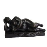 Solid Hot-Cast Bronze Fat Woman Sculptures - Large Voluptuous Lady Figurines for Gallery & Zen Decor