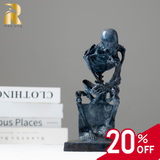 Bronze Skeleton Thinker Statues Sculptures Home Decor-A Masterful Work of Art