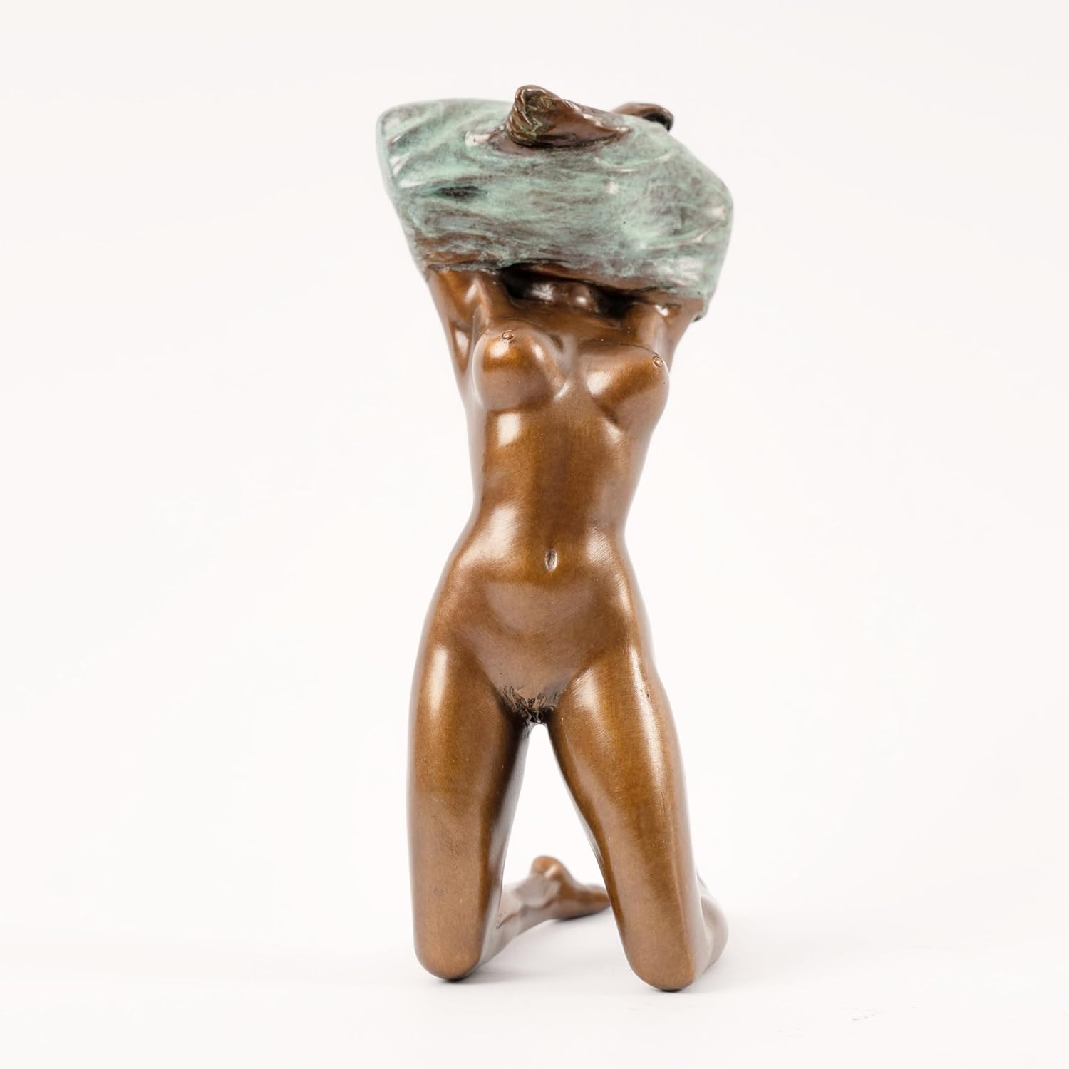 Bronze Woman Statues Sculptures-Gold Female Nude Sexy Girl Naked Lady Gift Bronze European Finery Figurine Handmade Gift Home Art Statue