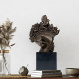 Artist Signed "Flames of Spirit" Bronze Horse Head Sculpture – Handcrafted Equestrian Masterpiece with Cube Marble Base – Available in 3 Sizes – Luxury Fine Art for Home & Office Decor