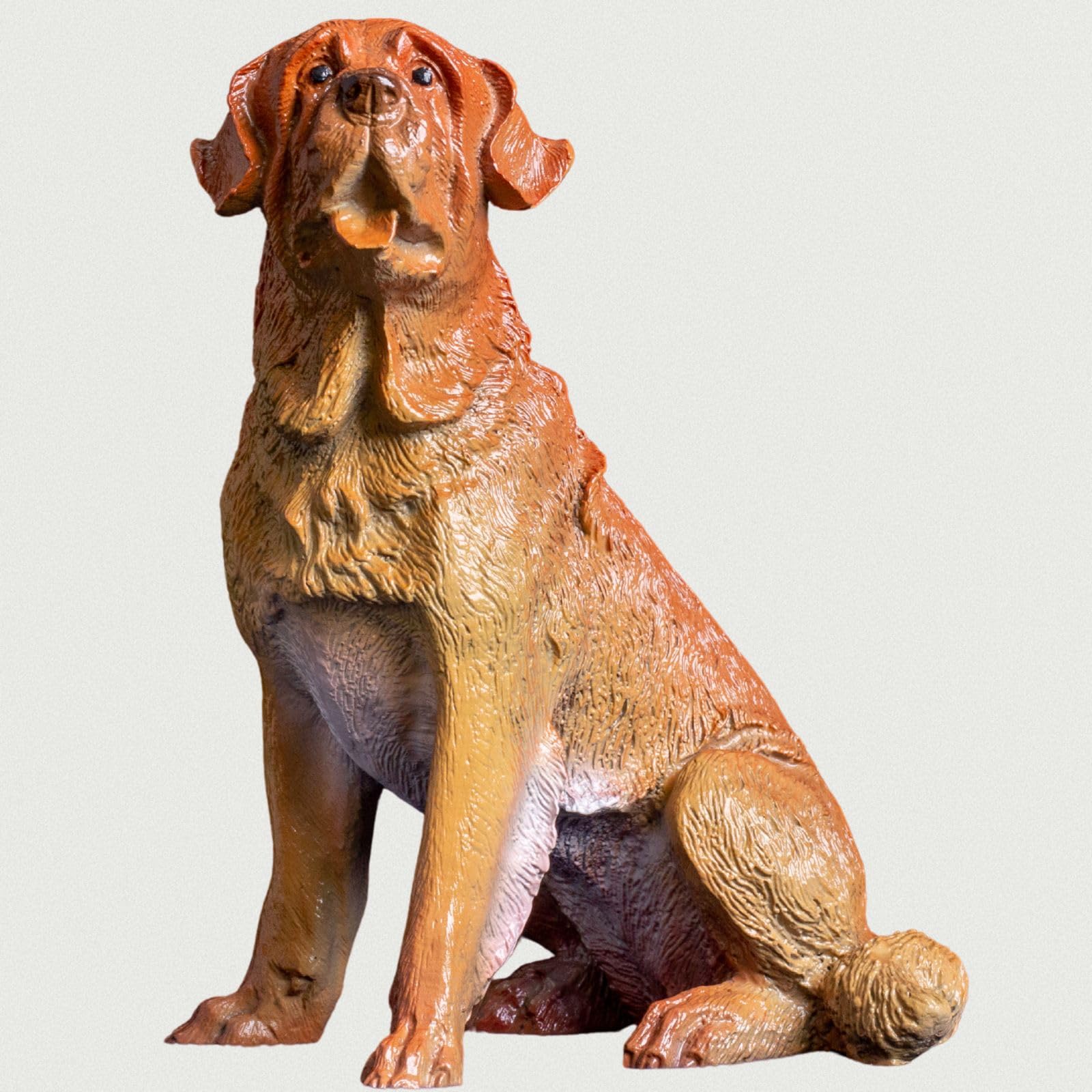 Solid Bronze Tibetan Mastiff Statue - 7.1" Handcrafted Lost-Wax Casting - Vigilant Mastiff Guard Dog Sculpture - Heavyweight 4.8lbs Pure Bronze Art - High-End Canine Decor