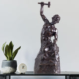 Self-Made Man Bronze Statue by Bobbie Carlyle - Iconic Motivational Sculpture for Executive Office Decor, High-End Success Gift & Modern Art Collection