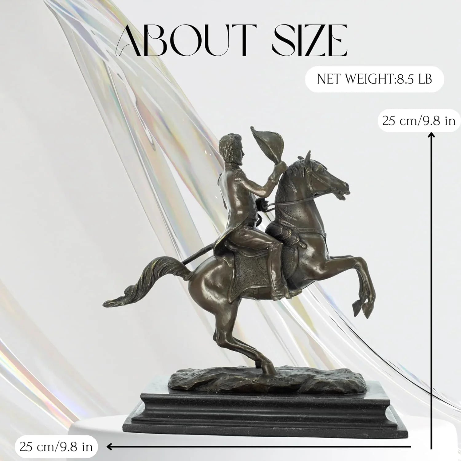 General Andrew Jackson on Horseback Bronze Statue - Historical Military Art Sculpture, Ideal for History Buffs and Collectors