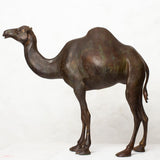 Bronze-Kamel-Skulptur, Massivmessing Wüstentier-Statue Kunstsammlerstück, Handgefertigte Wachsausschmelz-Kamel-Figur als Geschenk für Zuhause oder Bürodekoration