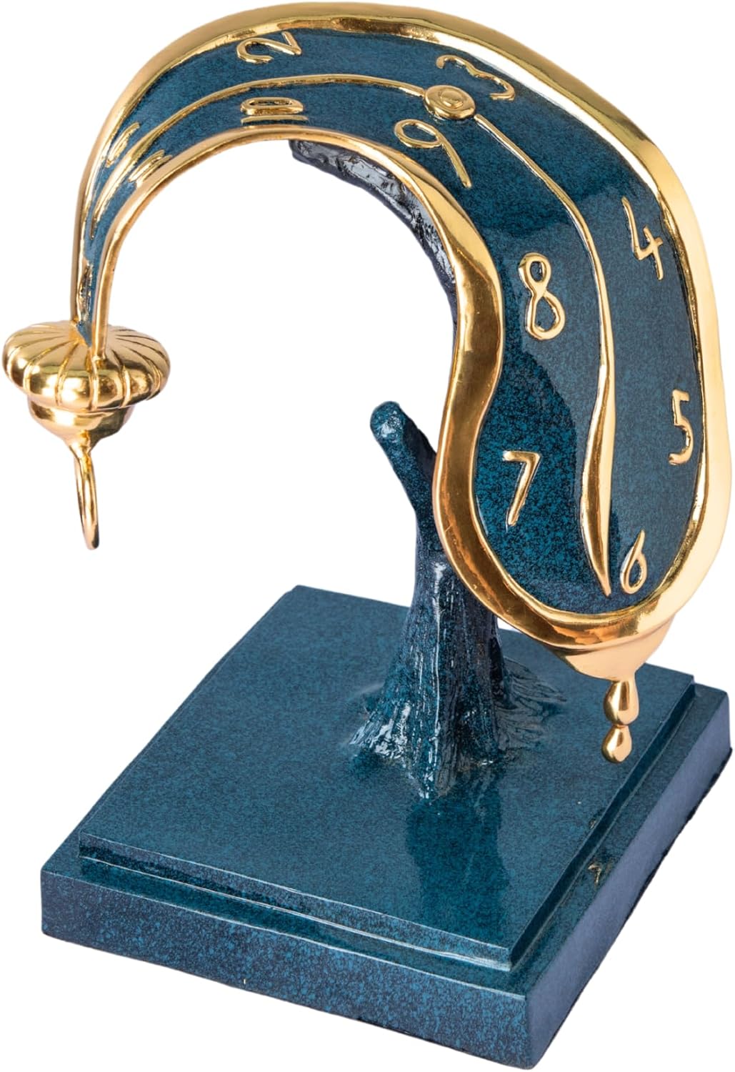 11.8" Bronze Statues and Sculptures Passing Time Ⅱ - One of Salvador Dali's Famous Masterpieces, Handmade Pure Bronze Casting Artwork for Decorative Collections and Gifts