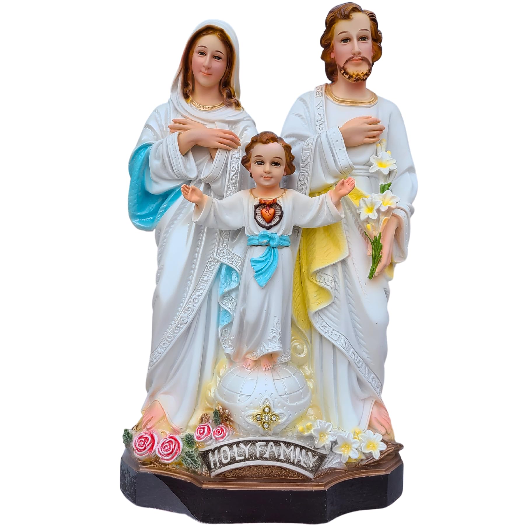 Premium Holy Family & Blessed Mother Statues - Large Handcrafted Resin Fiberglass Religious Sculptures - Life-Size Catholic Figurines for Church, Sanctuary, & Home Decor - Durable FRP Christian Art