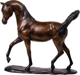 Handcrafted Arabian Horse Bronze Sculpture – 15" Solid Bronze Stallion Statue – Premium Equestrian Decor for Executive Office & Luxury Home – Available in 5 Custom Colors