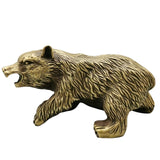 Bronze Grizzlybären-Statuen-Kollektion – handgegossene Wildtier-Skulptur, brüllende und laufende Bärenfiguren für rustikale Heim- und Bürodekoration