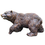 Bronze Grizzlybären-Statuen-Kollektion – handgegossene Wildtier-Skulptur, brüllende und laufende Bärenfiguren für rustikale Heim- und Bürodekoration