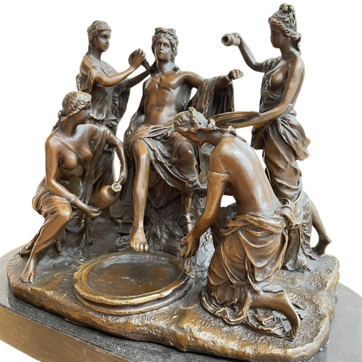 Dionysus and Maenads & Bacchus and His Followers Bronze Sculpture - 11.4" Classical Greek Mythology Figurine Bronze Art Statue , Home and Office Decor, Ideal Collectible and Gift