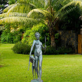Bronze Artemis Statue - Majestic Greek Goddess of the Hunt, Large 31.5" Mythological Figurine on Marble Base for Luxury Home & Gallery Decor