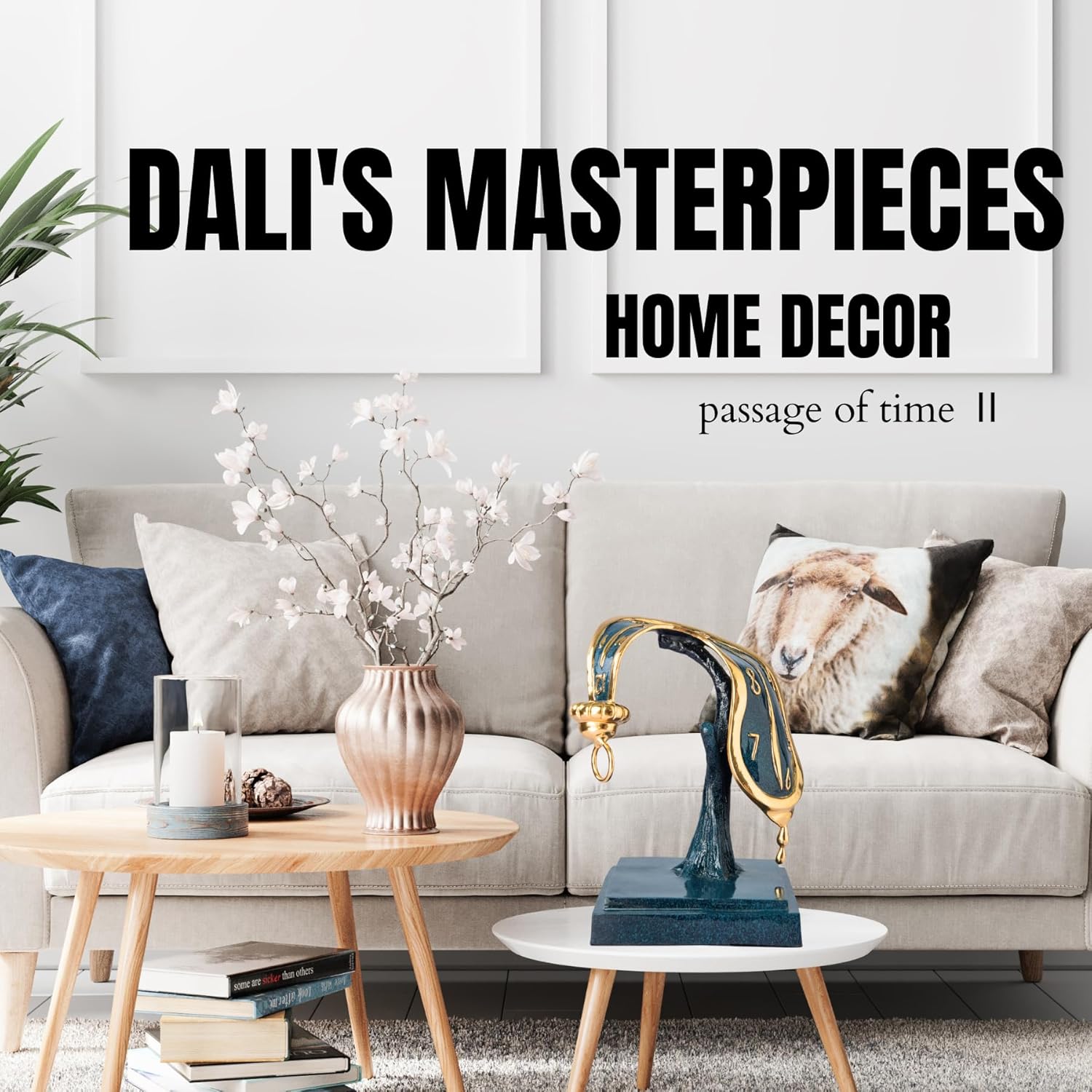 11.8'' Famous Dance of Time II Bronze Salvador Dali Collection Statue Famous Modern Art Tabletop Display