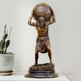 Ancient Greek Titan Atlas Bronze Sculpture Collection - Hand-Cast Mythology Statue Carrying the World - Premium Executive Office Decor & Leadership Achievement Gift