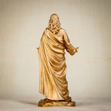 12.2''/31cm Gold Bronze Jesus Statue, Brass Religious The Lord SaviorSon of God Sacred Christian Figurine Sculptures Art for Home Office Decor Gift.