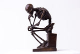 Bronze Skeleton Thinker Statues Sculptures Home Decor-A Masterful Work of Art