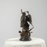Bronze Statue Of Archangel Saint Michael With Wings Angle Bronze Sculptures Archangel St. Michael Figurines For Home Decor Craft
