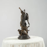 Bronze Statue Of Archangel Saint Michael With Wings Angle Bronze Sculptures Archangel St. Michael Figurines For Home Decor Craft