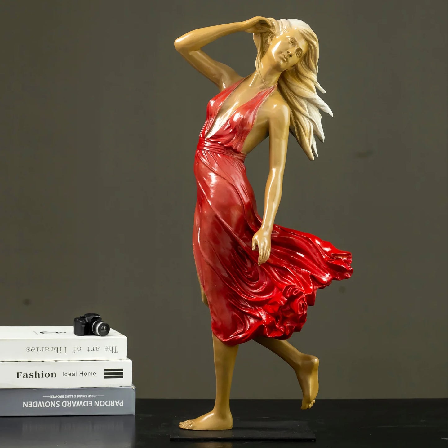 60cm Famous Luo Li Rong Bronze Sculpture Beautiful Luo Li Rong Pretty Lady Bronze Statue Casting Handcrafts Home Garden Decor