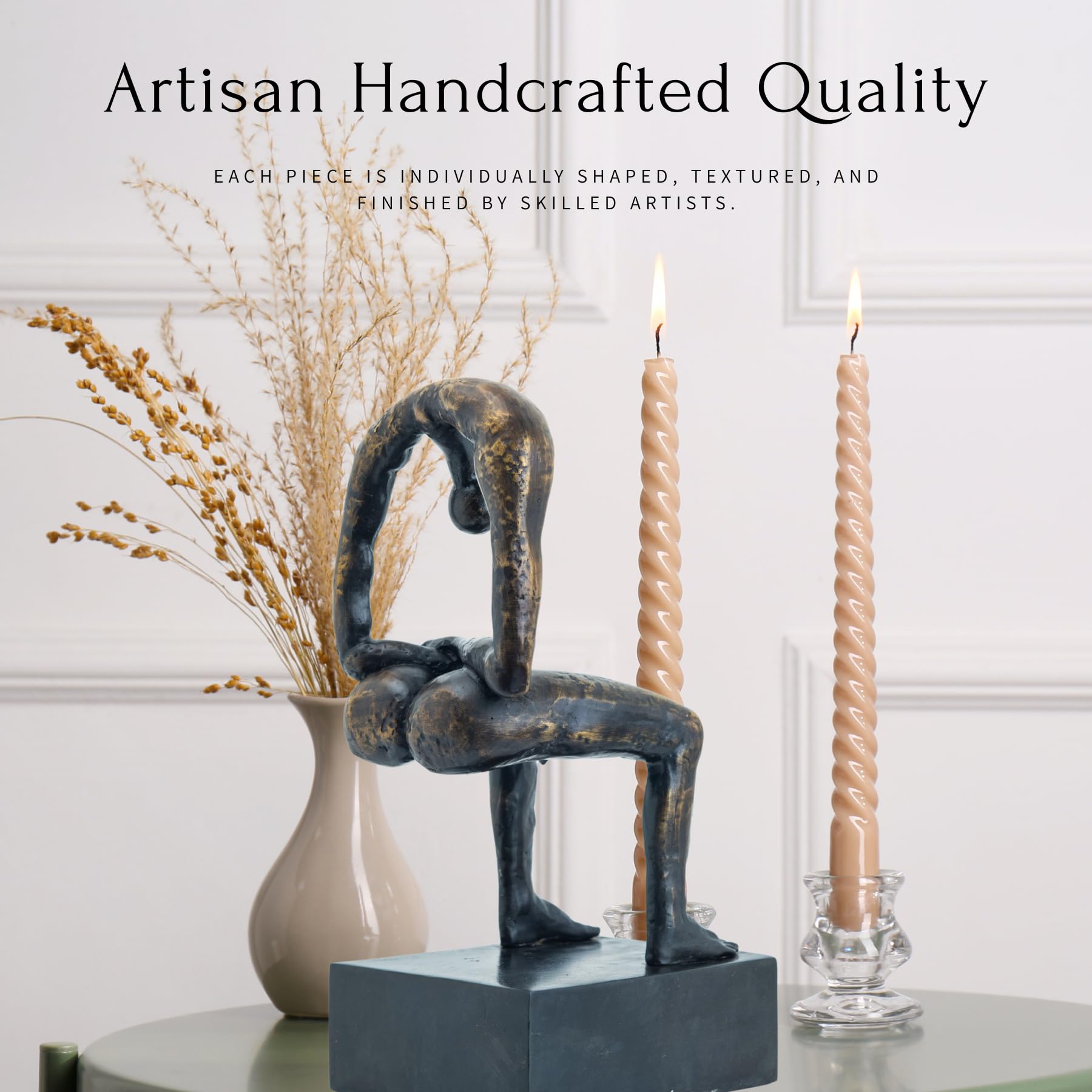 Albert György melancholy man bronze sculpture artisan handcrafted quality candles display