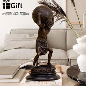 Atlas bronze sculpture antique bronze gift display bedroom console flowers interior
