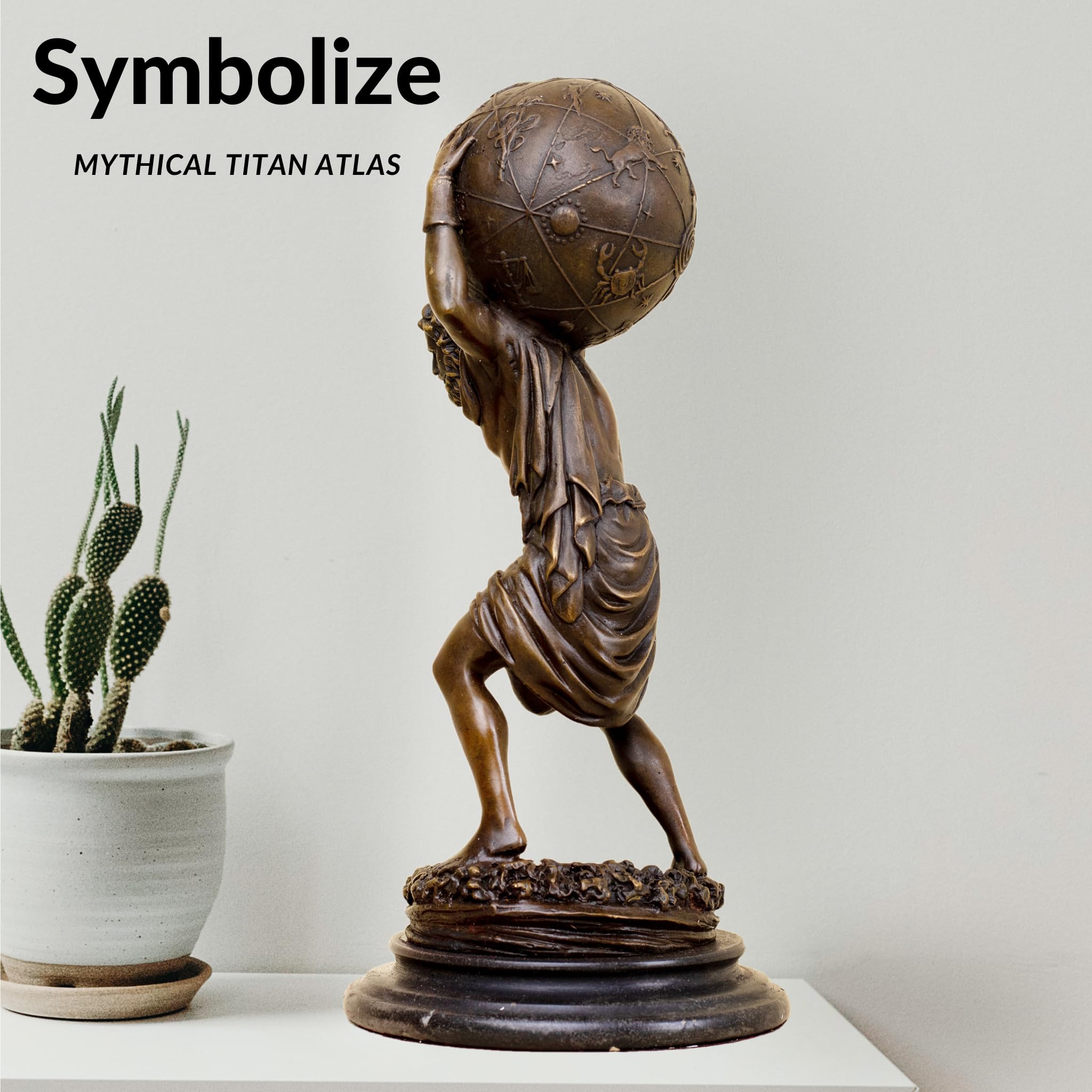 Atlas bronze sculpture gift packaging presentation box display