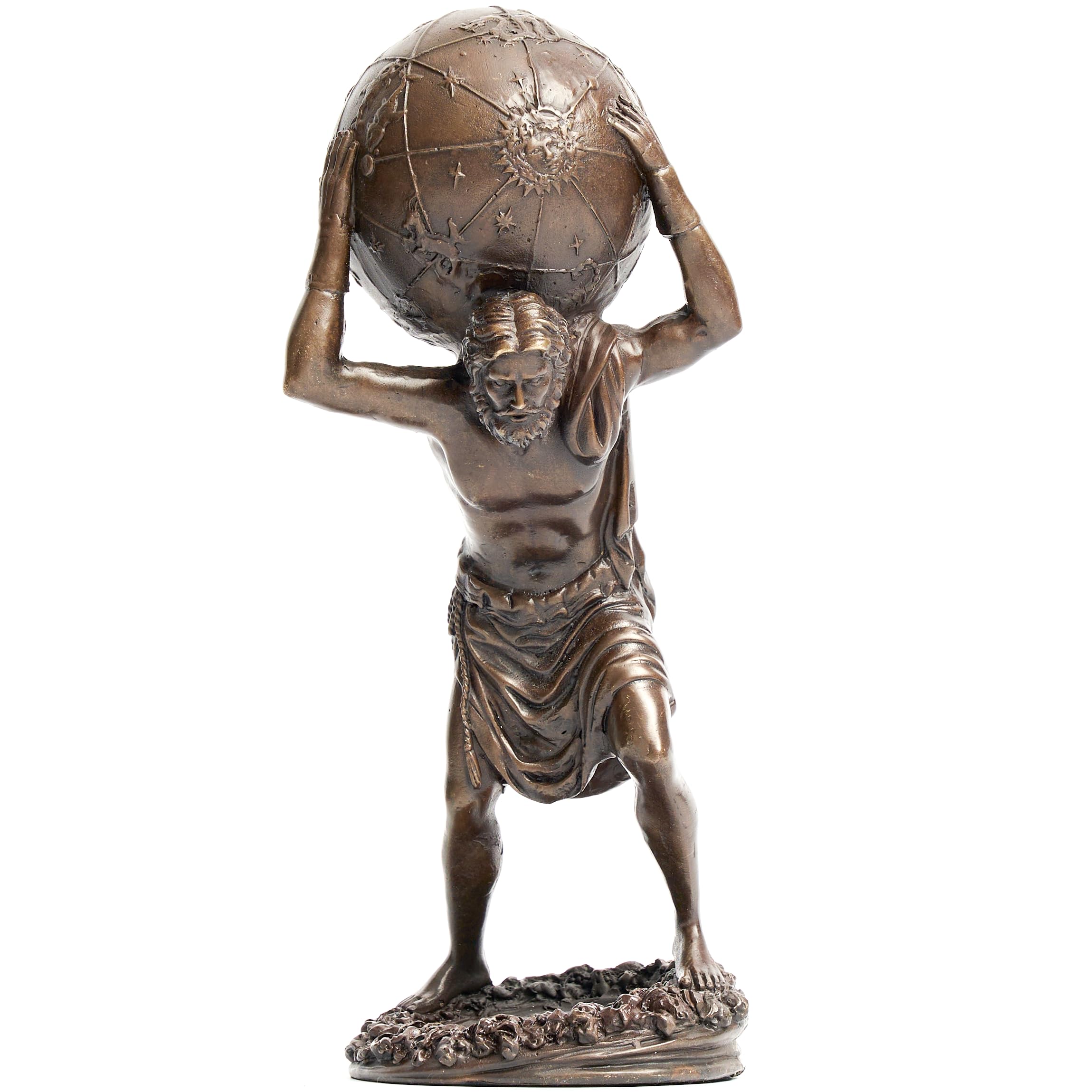Atlas bronze sculpture pure bronze lost wax casting label detail certification