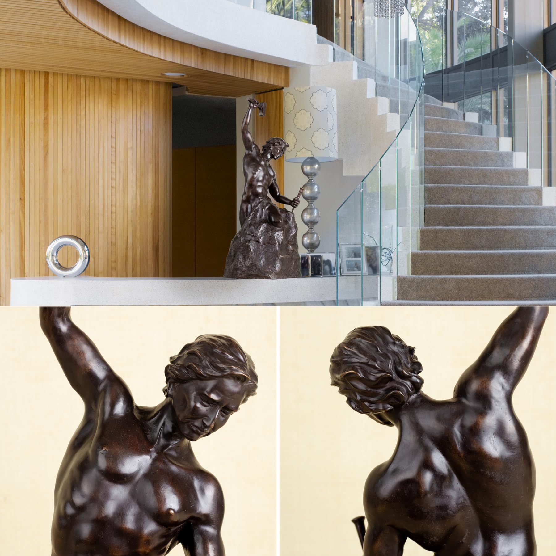 Self-Made Man bronze statue as collectible gift with custom engraving option