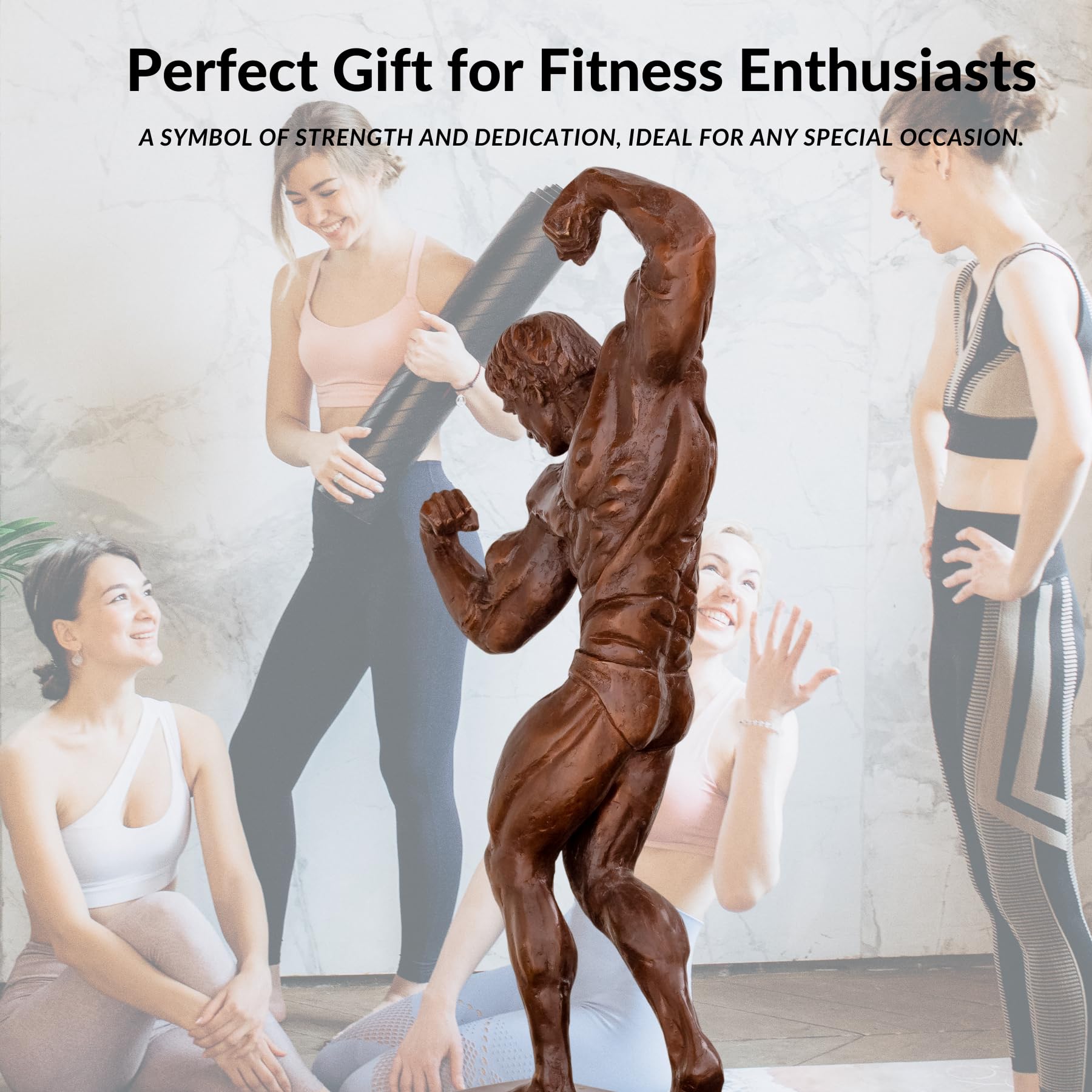 Large bodybuilder bronze statue as perfect gift for fitness enthusiasts and gym owners