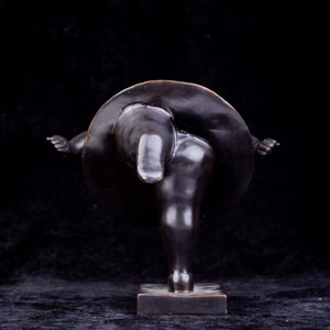 Botero bronze ballerina back detail close up serene expression