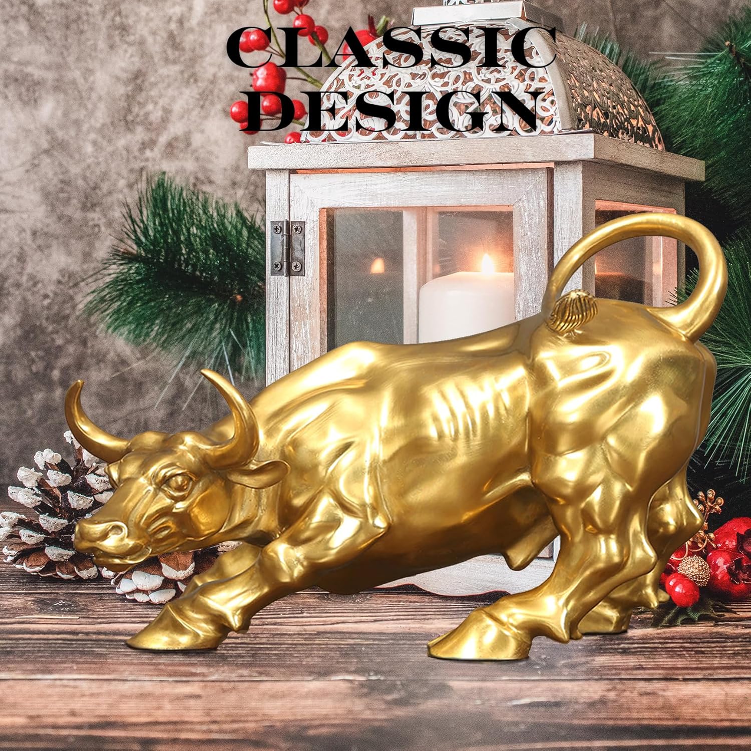 Classic brass bull design for home and office decoration.