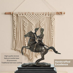 Bronze General Andrew Jackson on horseback statue as perfect home decor accent in office desk setting
