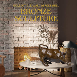 Premium handcrafted brown bronze Wall Street bull as a gift for investors