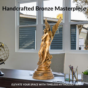 Bronze Cupid Psyche sculpture artisan crafted excellence 100% real bronze patina finishing detail