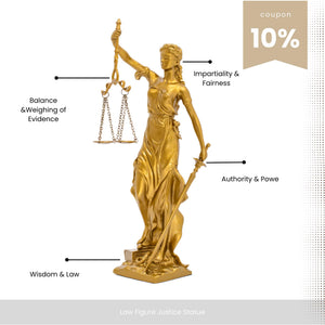 Bronze Lady Justice Themis statue size dimension reference with proportion scale chart