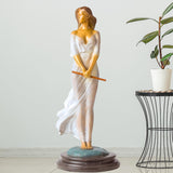 Luo Li Rong silk dancer bronze statue flowing silk dress fabric drape detail close up