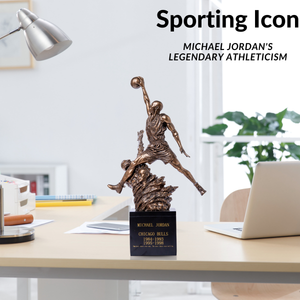 Michael Jordan Chicago Bulls dunk sculpture as sporting icon office décor with luxury gift box