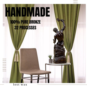 Handmade Self-Made Man bronze sculpture showing 100% pure bronze craftsmanship detail