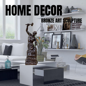 Self-Made Man bronze abstract male figurine as elegant home décor statement piece