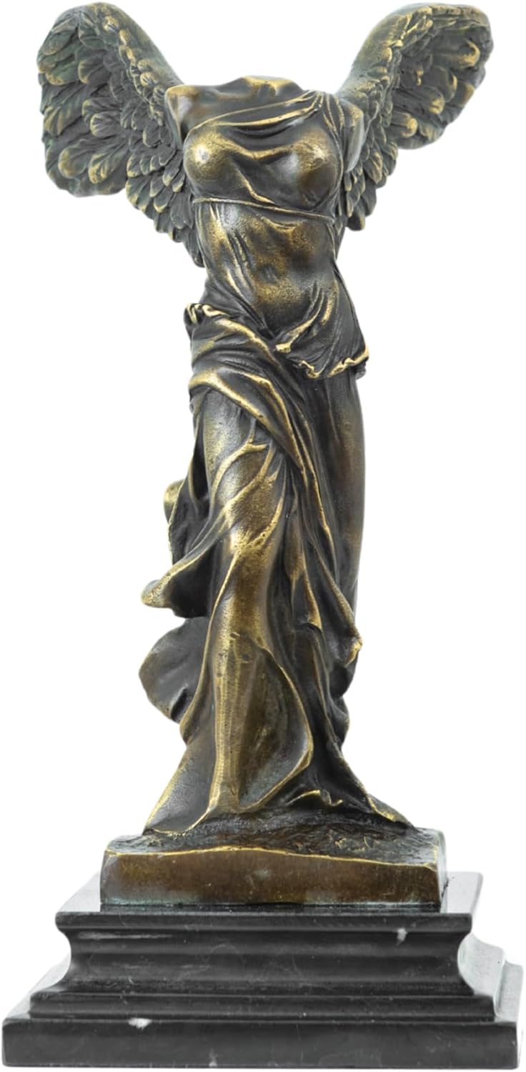 11-inch Winged Victory of Samothrace bronze sculpture size reference, 28cm height, 8lb net weight
