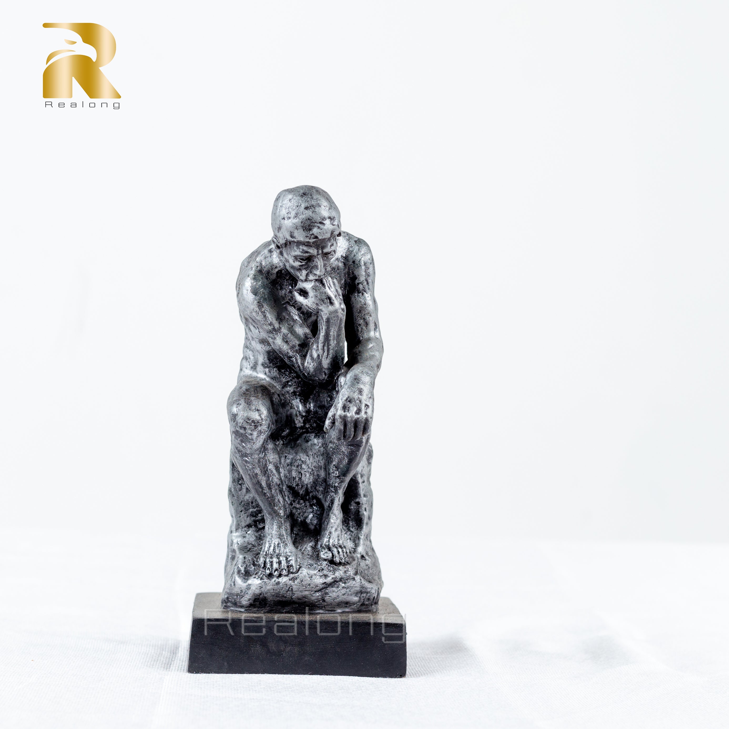 The Thinker Bronze Statue Famous Bronze Thinking Man Sculpture Classical Bronze Rodin Replica Crafts For Home Decoration Gifts