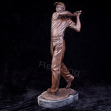 Bronze Golf Man Statue Bronze Golfer Sculpture Office Golf Decor Ornament Bronze Art Crafts Gifts