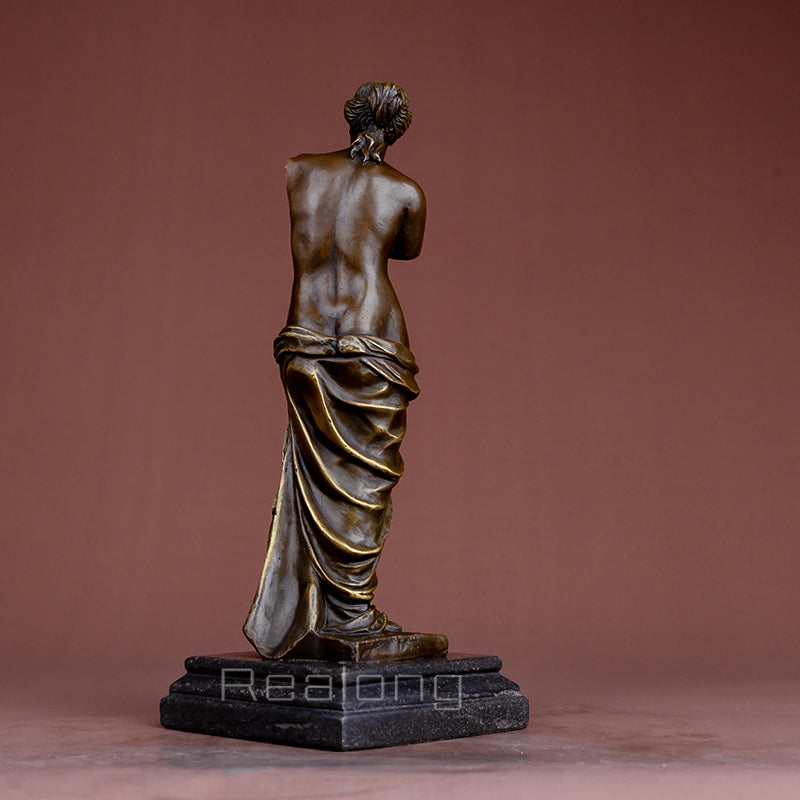 33cm Bronze Venus Statue Bronze Venus Sculpture Bronze Ancient Greece Bronze Casting Art Crafts For Home Decor Ornament Gifts