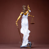 Lady Justice Bronze Statue, 100% Bronze Casting Lady Justice Figurine Sculpture Ornament Gift for Lawyer Judge Law School Teacher Judicial Officer
