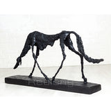 67cm Bronze Dog Statue Abstract Dog Sculpture Giacometti Reproduction Artwork Skeleton Animal Statue For Home Decor Collection