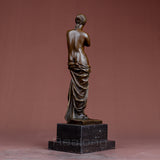 Bronze Ancient Greece Venus Sculpture Bronze Bust of Venus Statue With Marble Base For Home Decor Gifts Classical Ornament Craft