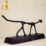 Large Bronze Giacometti Cat Statues Famous Giacometti Art Reproduction Cat Sculpture Abstract Crafts Home Decor Collection Gifts