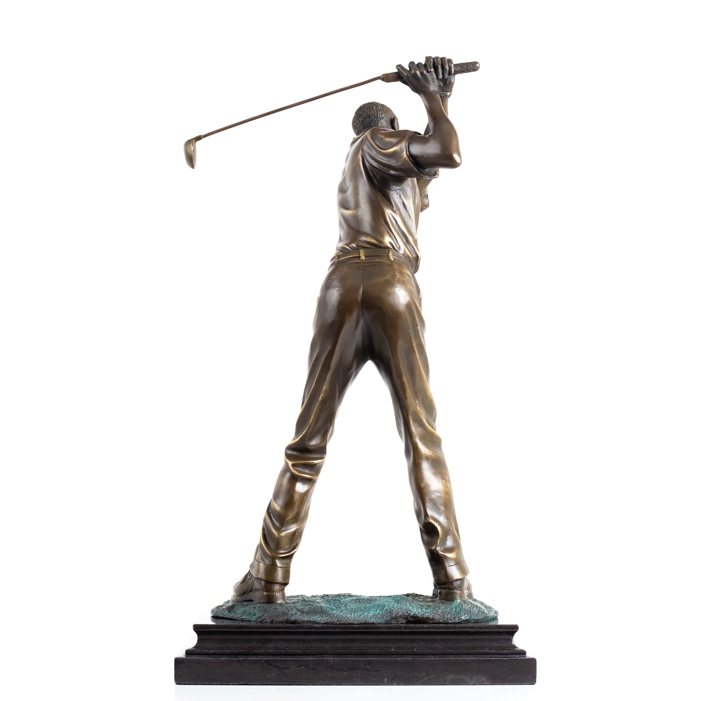 54cm Bronze Golf Man Statue Playing Golf Sculpture Bronze Golfer Art Figurine Bronze Casting Crafts Ornament For Home Decor Gift